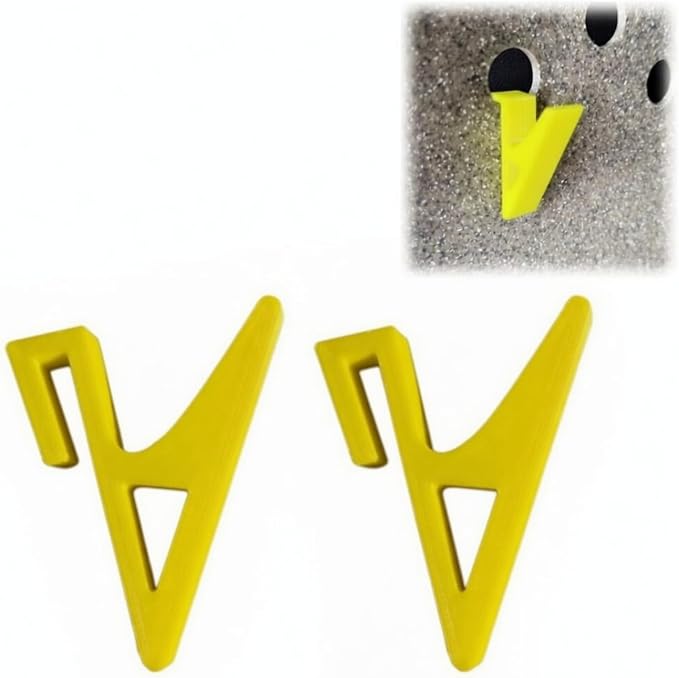 Heavy Duty Kennel Hook Compatible with Ruffland Kennel – Easy Install Leash, Collar & Bucket Holder for Dog Crates (2 Pack) (Yellow)