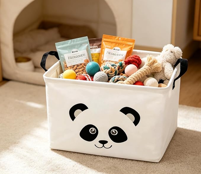 Rectangle Panda Storage Basket, Collapsible Storage Box,Gift Basket,Room Decor(PANDA)
