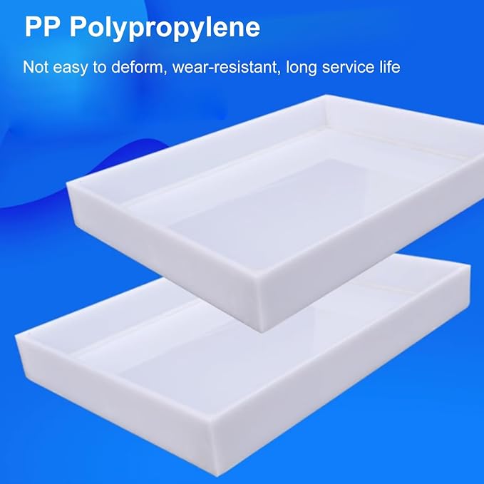 Large Leak-Proof Water Tray, Durable PP Plastic Drip Pan for Laboratories, Homes & Kitchens - 95x75cm (37x30in) Perfect for Spills & Messes