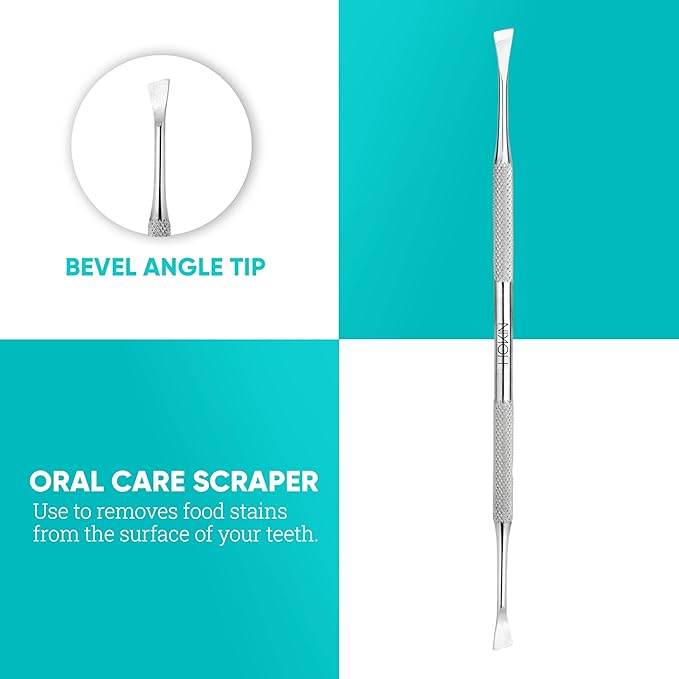 Dental Tools HOKIN Plaque Remover Teeth Cleaning Tool 4 Pcs Dental Care Kit Tooth Filling Repair Set Stainless Steel Dental Tools for Men Women Kids and Pet Care