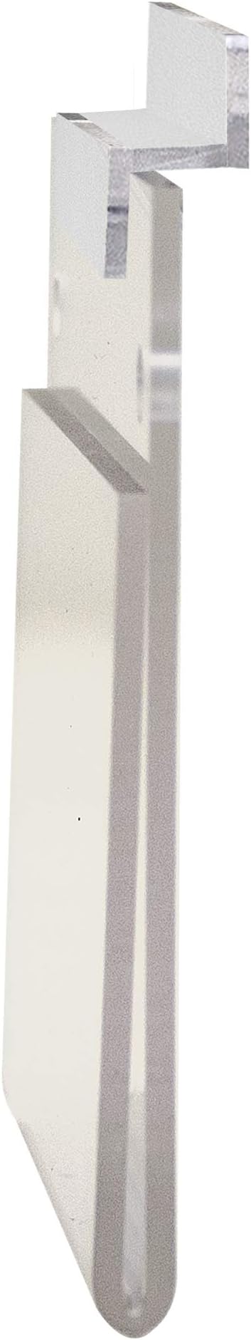 Marketing Holders 6 Pack Slatwall Sign Holder for 3.5" x 2" Horizontal Price Labels QR Codes Clear Acrylic for Restaurants Pet Stores and Craft Stores