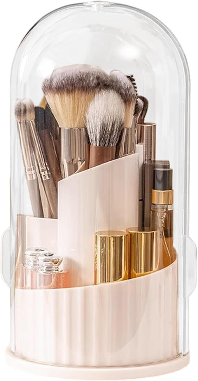 Makeup Brush Holder Dustproof Clear Lid Display Case