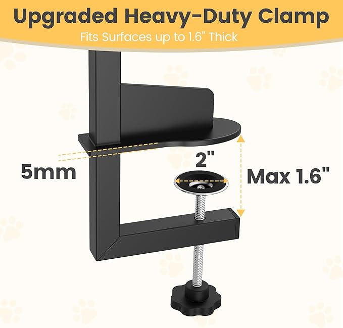 Portable Dog Grooming Arm for Grooming Table, Adjustable 25"-36", Hanging Harness for Nail Trimming with Hammock Kit for Small to Medium Dogs at Home or Salon