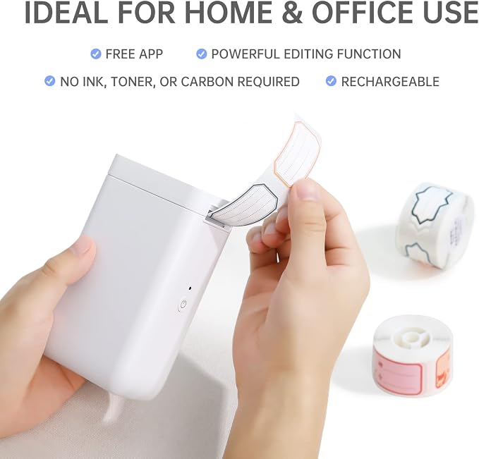 NIIMBOT D101 Label Maker with Tape for Office Home School Organization | Portable Wireless Connection with Multiple Templates, Available for Phone, Easy to Use, USB Rechargeable
