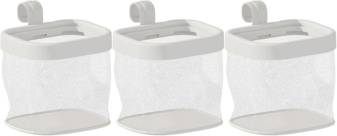 Pet Fence Toy Storage Baskets, Crate Hanging Organizer | Side Access Pet Care Station, High-Strength PP Build, Clip on Hanging Bins for Crate Fence Playpen