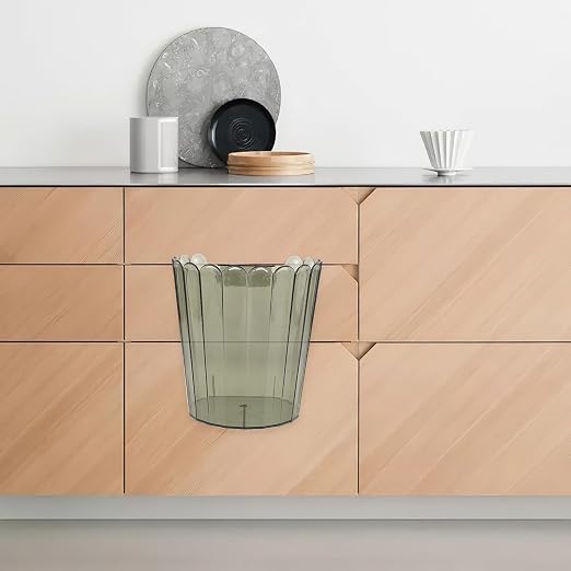 Veemoon Hanging Kitchen Trash Can for Cabinet Doors, Portable Waste Storage Can Made of Pet with Quick Installation and Easy to Clean Features, for Bathrooms Under Sink Use