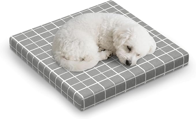 17 in Dog Bed Mat, Foam-Filled Crate Mat with Removable Cover | Breathable pet pad with removable cover for crate training, couch lounging, and travel; comfortable foam-filled design
