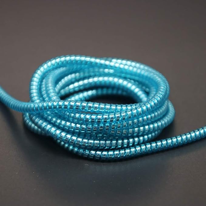 Cable Protector Animal Proof Wire Repair, Cord Protector for Pets Headphone Saver Spiral Cable Wrap Strain Relief, Cord Sleeve for Phone Cable USB Date Cable, 60 inches, 2 pcs, Blue