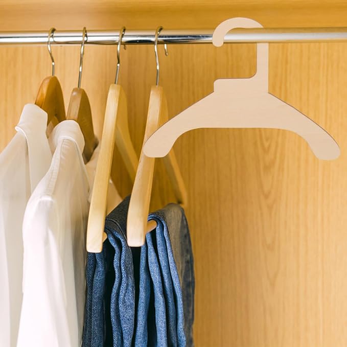 10pcs Small Wooden Pet Clothes Hangers, 6.3in Solid Wood Dog and Cat Clothing Rack, Puppy Apparel Organizer for Closet Storage and Drying