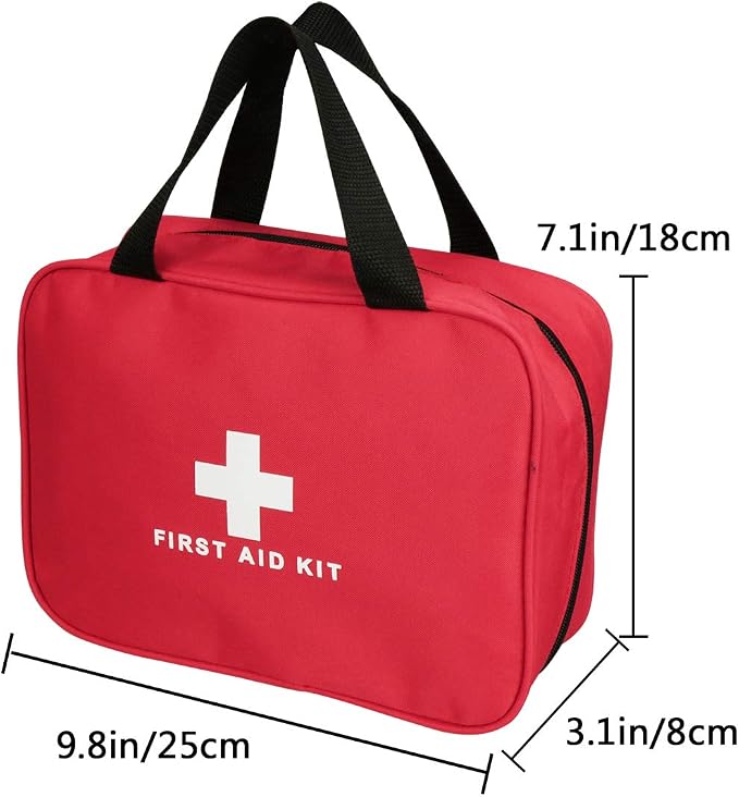 3 Pack Nylon First Aid Empty Kit,Compact and Lightweight First Aid Bag for Emergency at Home, Office, Car, Outdoors, Boat, Camping, Hiking(Bag Only)