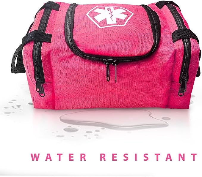 ASA TECHMED First Aid Responder EMS Emergency Medical Trauma Bag EMT, Fire Fighter, Police Officer, Paramedics, Nurse, Pink
