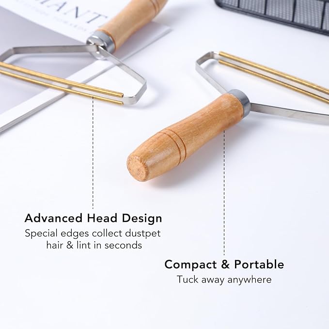 Pet Hair Remover,1-Pack Pet Hair Removal Tool, Multi-Surface Fur Removal Tool, Cat and Dog Hair Remover for Furniture, Couch, Carpet, Clothing and Bedding - Portable