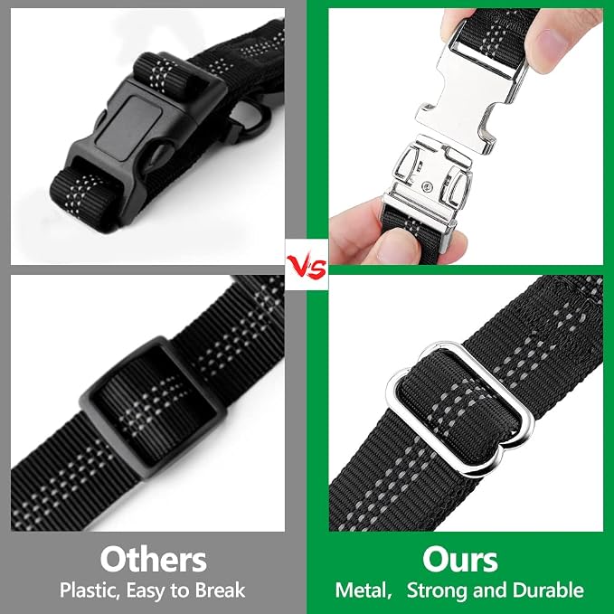 Plutus Pet Dog Seat Belt for Car Headrest, Reflective with Elastic Bungee | Adjustable Restraint for Safety, Vehicle Seatbelt Harness for Small Medium Large Dogs and Cats, Red