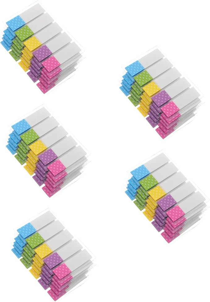 STOBOK 30packs Sticky Page Tabs of Transparent Pet Markers for Notebooks Books and Organizers Repositionable Index Labels Vibrant Colors for Easy Marking and Annotation
