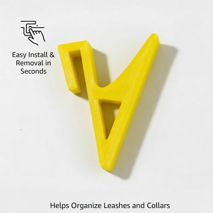 Heavy Duty Kennel Hook Compatible with Ruffland Kennel – Easy Install Leash, Collar & Bucket Holder for Dog Crates (2 Pack) (Yellow)