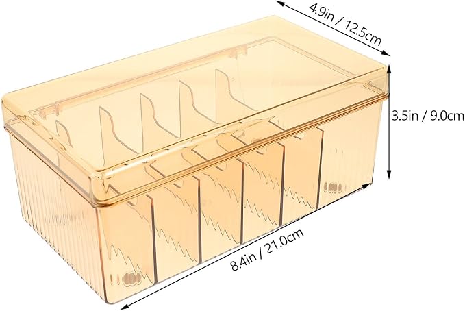 Healeved Cable Organizer Box for Data Cable and Phone Charger Management Pet Material Cord Storage with Multiple Slots for Home and Charger Organization