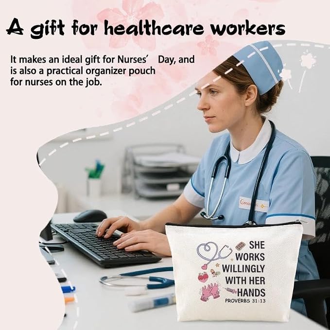 Nurse Pouch Bag for Work Supplies Graduation Nursing Practitioner School Gifts Nurse Stuff Essential Nurses Accessories for Women Bag Nursing Preceptor Gifts from Student Nurses Bday Week Present