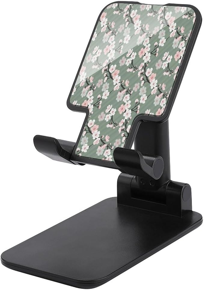 Lightweight White Cherry Pink Blossoms Flowers Cell Phone Holder for Desk