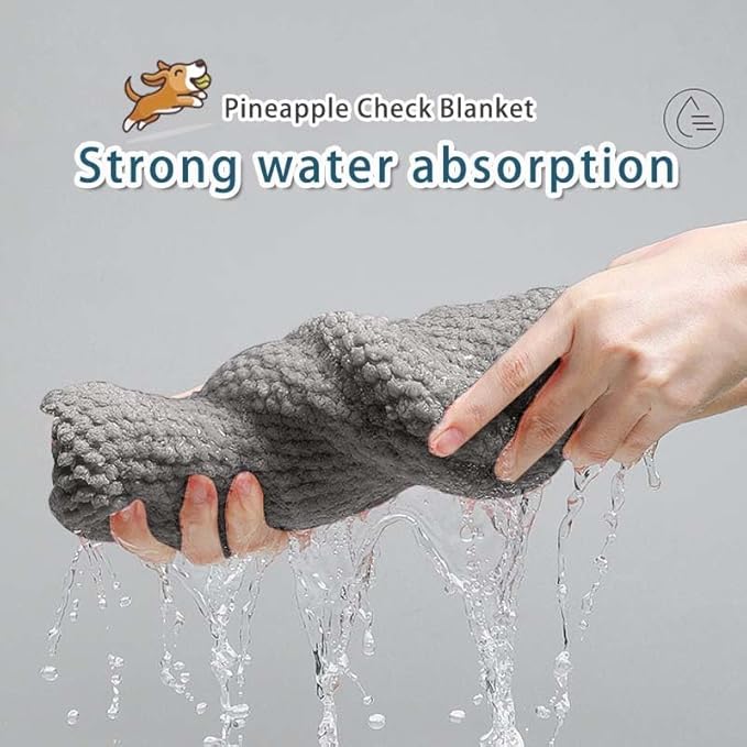 NVNAN Extra Large Dog Towel - Microfiber Ultra-Absorbent & Fast-Drying for Large Dogs, Pet Bath, Grooming, Swimming - 40x24 Inch-Grey- 1-Pack