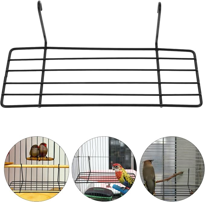 Happyyami 1pc Wall Shelf for Pet Parrots Sturdy Hanging Perch Hooks Bird Stand for Climbing and Displaying Items Easy to Install Frame