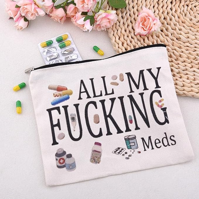 Sisadodo Charging Cable Organizer Travel Bag Toiletry Makeup Cosmetic Bags Medicine Med Toiletry Bag Pouch Diabetic Gifts Bags