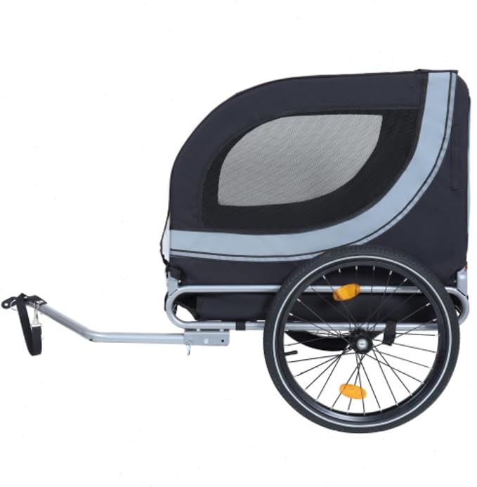 Large Folding Bike Trailer for Dogs – 66LB Capacity All-Terrain Pet Carrier, Durable Steel Frame for Cycling, Jogging, Camping & Outdoor Adventures