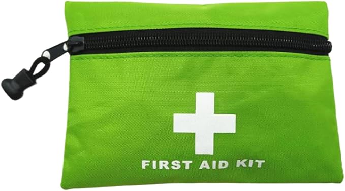 Red Emergency Bag First Aid Small Empty Travel Rescue Pouch First Responder Storage Medicine Pocket Bags for Car Home Office Kitchen Nurse Sport Outdoors Bag Only (Green 16x11cm)
