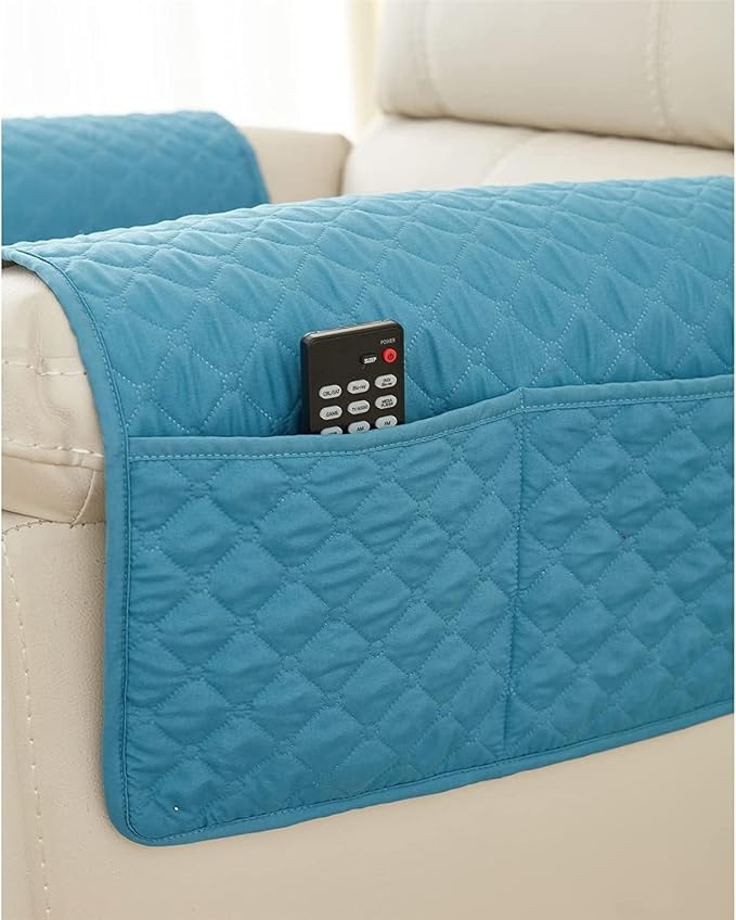 XMAYODS 3 Pcs Recliner Covers Sherpa Arm Covers for Recliner Chair with Storage Pockets Headrest Cover for Recliner Chair Armchair Slipcovers for Sofa Recliner Protector (Color : #10)