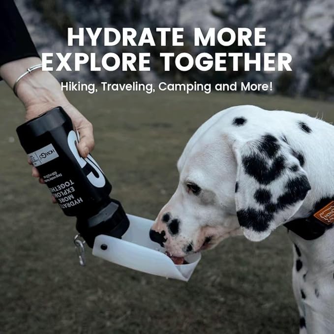 Howgo Dog Water Bottle Portable Travel Water Bottle Dispenser for Dogs, Super Light-Weight, Leak-Proof Bottles for Pets Outdoor Walking, Hiking, Travel,Food Grade Silicone,BPA Free (Mint Green, 21oz)