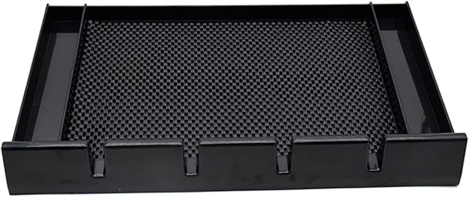 Barber Clipper Tray Organizer, Trimmer, Corded Clippers Holder for Hairdresser, Salon Station Haircut Tools Keeper with Anti-Slip Mat - 15.7" L x 8.9" (Rectangle)