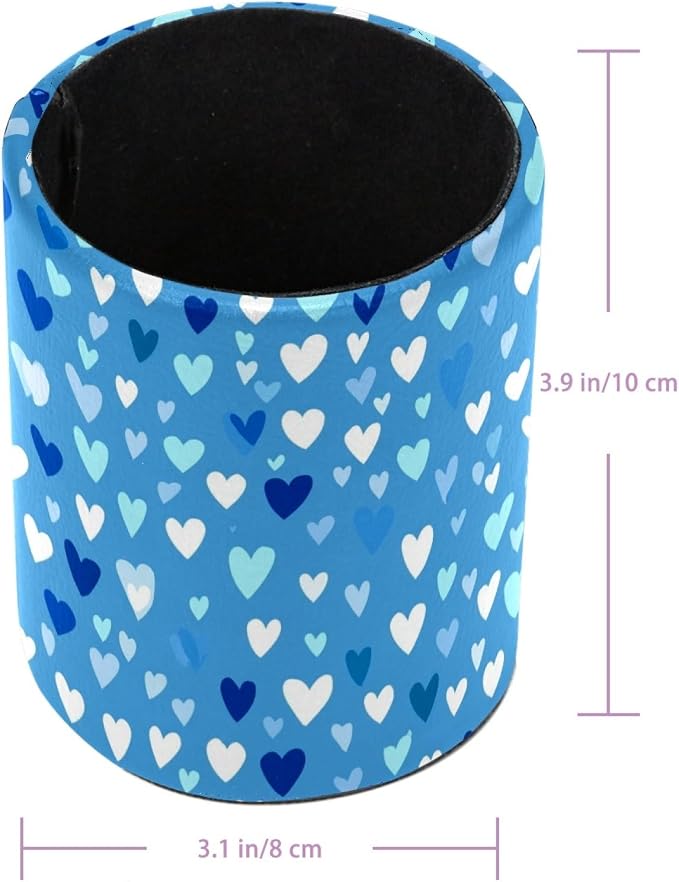 Cute Love Heart Pen Holder, Pencil Cup Marker Brush Holder Desk Storage Case, Desktop Organizer for School Office Home Supplies