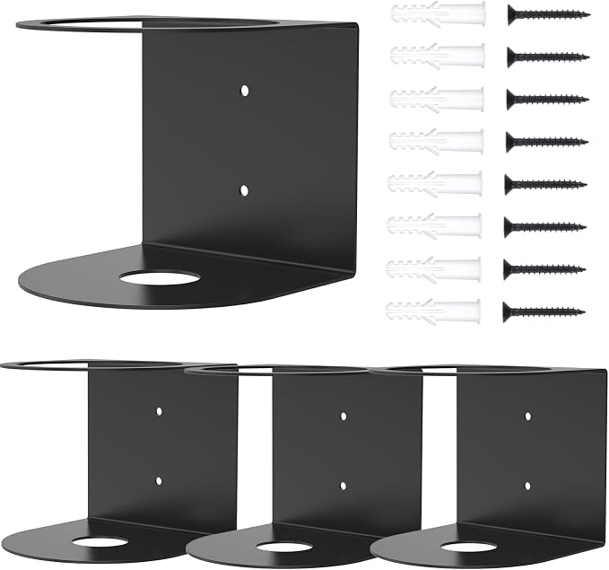 4 Pack Spray Bottle Holder, Metal Spray Bottle Holder Wall Mounted Can Rack Easy to Mount and Use, Easy to Organize and Store Spray Can Rack Suitable for Kitchens