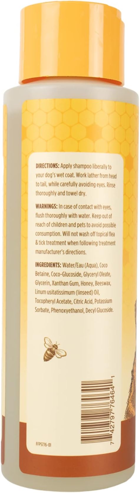 Burt's Bees for Pets Shed Control Shampoo with Omega-3 and Vitamin E, 99.7% Natural Origin, Deshedding Dog Shampoo, pH Balanced and Sulfate Free, Reduces Shedding, 16 Fl Oz - 2 Pack