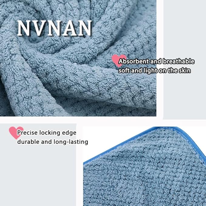 NVNAN Microfiber Dog Towels - 40x24 Inch, Super Absorbent & Quick - Drying, Soft Pet Grooming Towel for Small & Medium Dogs & Cats, Blue