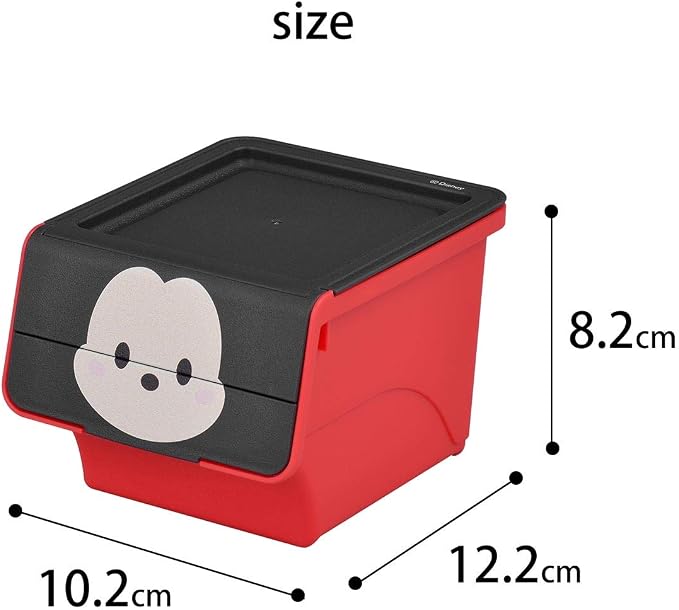 Sanka Disney Tsum Tsum Pluto (Width 4.0 x Depth 4.8 x Height 3.2 inches (10.2 x 12.2 x 8.2 cm), Small Items, Storage Box, Flock, Quattro Dfrq-PL, Made in Japan