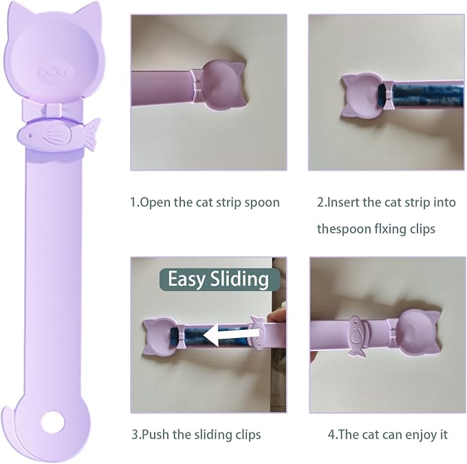 Cat Spoons for Wet Food Pet Can Lid Cover | Silicone Multi-Function Cute Paw Shape Opener Spatula Cat Food Spoon Cat Food Can Lid (Mixing colors)