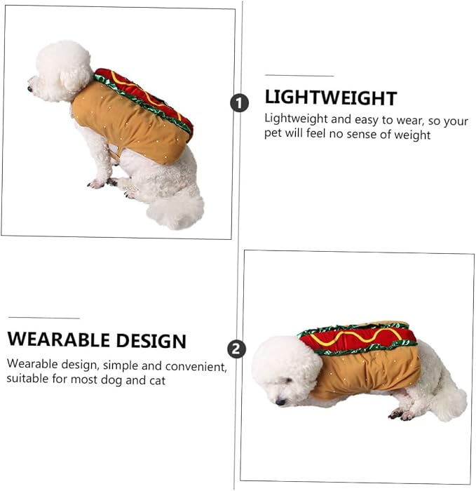 LIOOBO Folding Pet Christmas Garment for Cats Dogs Warm Holiday Costume and Photography Prop Easy Wear and Storage Soft Festival Outfit for Party and Decor