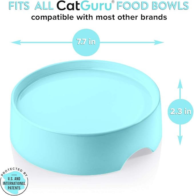 CatGuru Food Table for Cat Bowls, Elevated Feeding Station for Cat Food Bowl, Raised Stand for Pet Food and Water Bowls, Pet Feeder for Indoor Cats, Stress Free Stand for Pet Dishes or Plates (Aruba)
