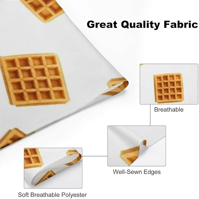 Lightweight Washable Pets Casual Fashion Scarf, Adjustable Comfy Brown and Yellow Waffles Handkerchief for Wedding, Party, Daily Use