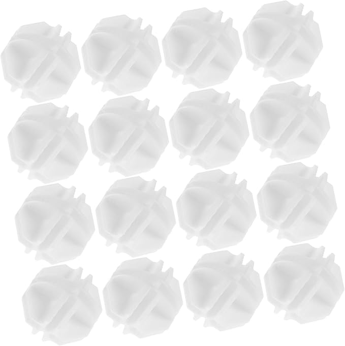 BESPORTBLE 24pcs Wire Cube Plastic Connectors: Cube Storage Shelving Mesh Snap Organizer for Pet Playpen Cage Frame Dog Crate Assembly White