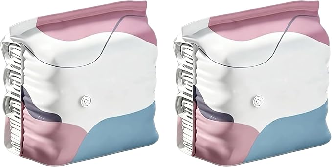 3D Vacuum Storage Bags Design with Zippers Seal for Closet, E M | Compression Organizers for Closet Dorm Moving Travel with Freestanding 3D Storage Organizers for Home Travel