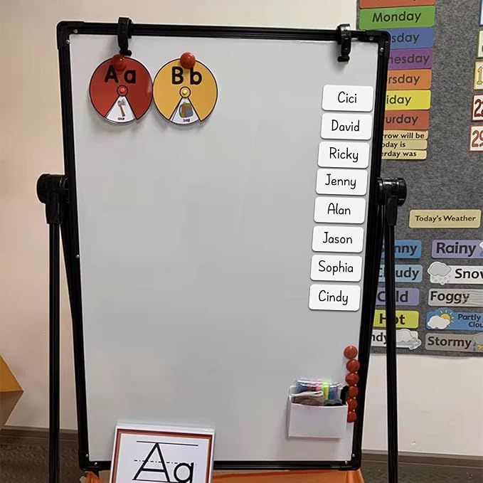 Dry Erase Magnetic Labels 4x2 Inch White, Reusable Magnetic Dry Erase Labels for Classroom Office Whiteboards，Pack of 40