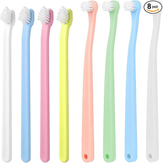 Mozeat Lens 8 Pack Small Dog Toothbrush Cat Toothbrush Pet Toothbrush Mini Head Soft Dog Cat Tooth Brush for Sensitive Puppy, Kitten, Cats & Small Breed Dogs, Portable Travel Friendly and Easy to Use