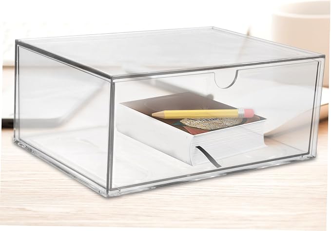Veemoon Desk Organizer Drawer Type Storage Box Compartment Storage Case for Makeup Stationery and Office Supplies Efficient Categorization Adequate Space and Easy Cleaning