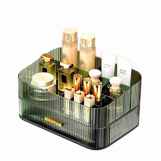 Makeup Organizer with Stackable Drawers, Bathroom Counter Organizer. | Drawers Can be Stacked, Cosmetic Display Case, Ideal for Make Up, Skincare, Perfume; Suitable for Dresser Top, Vanity