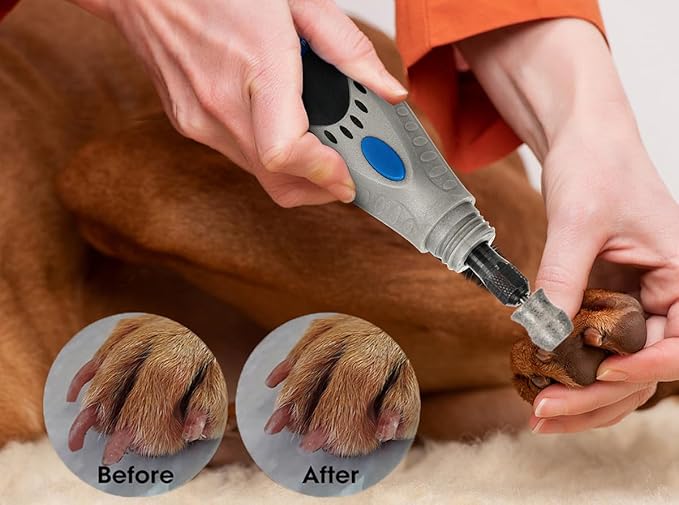 Pet Nail Grinder Trimmer for Dremel - Dog Nail Grinder Attachment Bit - 1/8'' Safe and Painless Nail Grinder Wheel for Dogs&Pets and Animals Toenail Care