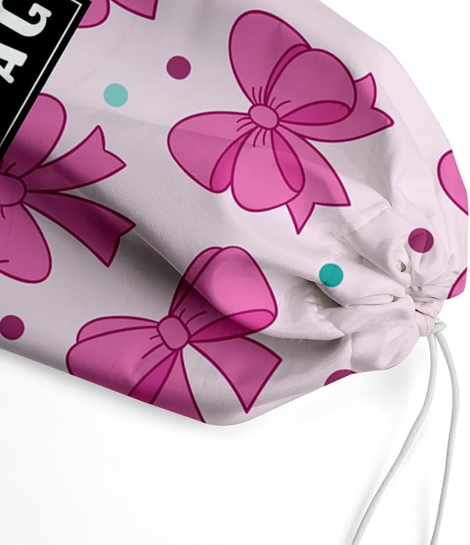 Plastic Bag Organizer,Reusable And Washable Girly Cute Style Grocery Bag organizer,for Home Kitchen Travelling Camping Decor, use 1 Pack,Pink Bow Pattern