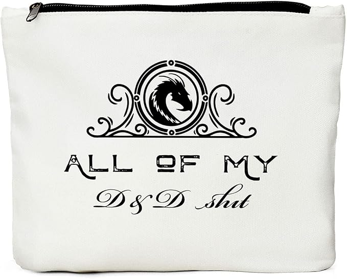 Dragon Gifts Makeup Bag, Dungeons Dragons Gifts Cosmetic Bag Dice Pouch | Christmas Graduation Birthday Gifts for Woman Men Daughter Friends Sister Role Playing Games Lovers Travel Toiletry Bags