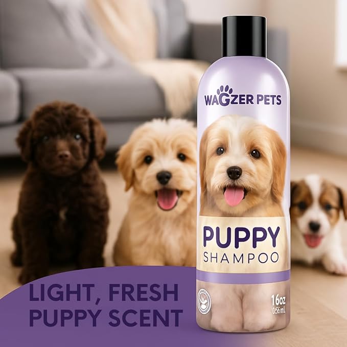 Puppy Shampoo | Natural Puppy Formula Dog Shampoo for Sensitive Skin | Gentle Support Shampoo for Dogs | Puppy Wash for Itchy Skin, Soothes, Cleanses, and Moisturizes | 16 oz