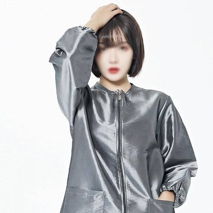 Polyester Professional Salon Smock Hair Stylist Jacket | Water-resistant Haircut Cape, Pet Grooming Workwear, Barber Apron